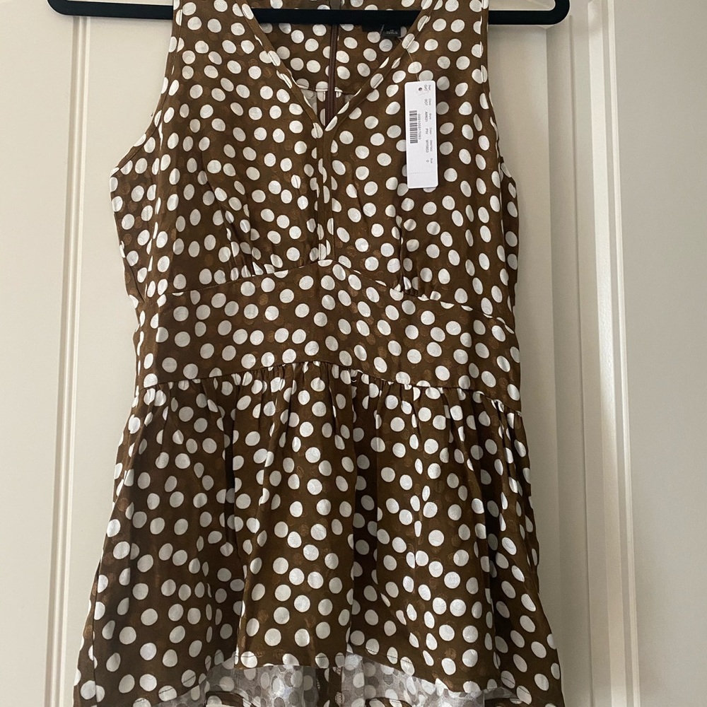 JCrew peplum v-neck tank top